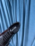 Prada Monolith Brushed Lace-Up Shoes Shiny Black For Women 2.4in/60mm PRD