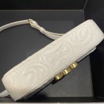 Celine Triomphe Shoulder Bag In Quilted Triomphe Lambskin White For Women 8in/20cm 194143EF4.01BC