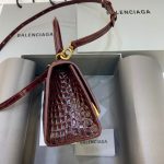 Balenciaga Hourglass XS Handbag In Dark Red, For Women, Women’s Bags 7.4in/19cm