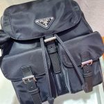 Prada Small Re-Nylon Backpack Black For Women, Women’s Bags 11in/28cm 1BZ677_RV44_F0002_V_OOO