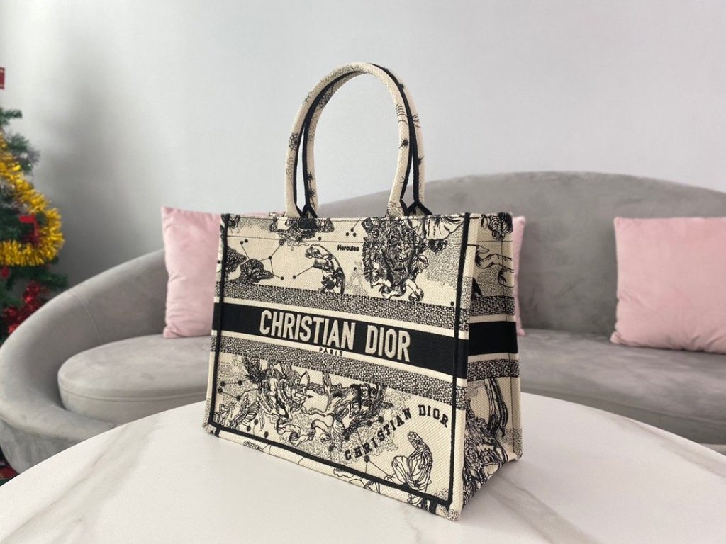 Christian Dior Medium Dior Book Tote White Multicolor , For Women, Women’s Handbags 14in/36cm CD M1296ZRHZ_M941