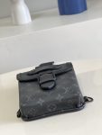 Louis Vuitton Saumur Slingbag Monogram Eclipse Black For Men, Men’s Bags, Crossbody Bags 7.1in/18cm LV M45912