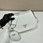 Prada Shoulder Bag White For Women, Women’s Bags 8.6in/22cm