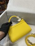 Dolce & Gabbana Small Sicily Bag In Dauphine Yellow For Women 7.5in/19cm DG