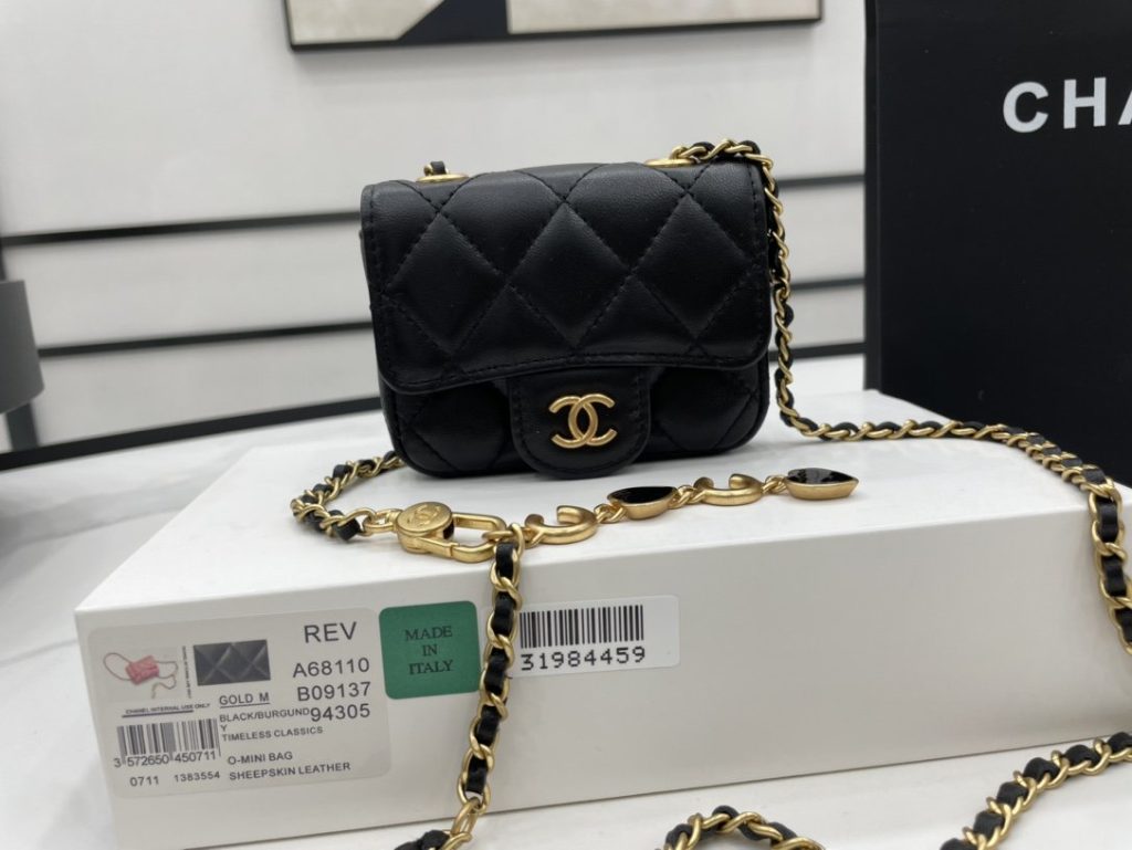 Chanel Mini Flap Bag Black For Women, Women’s Bags 3.5in/9cm