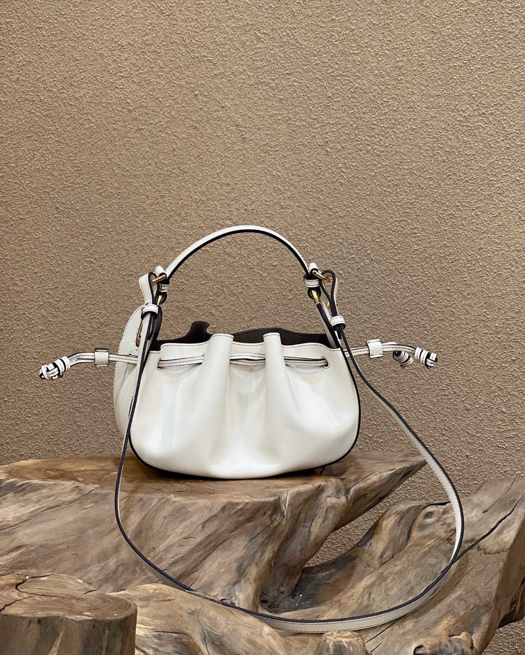 Fendi Pomodorino White Mini Bag For Woman 17cm/6.5in 8BS059AHWUF0VWM