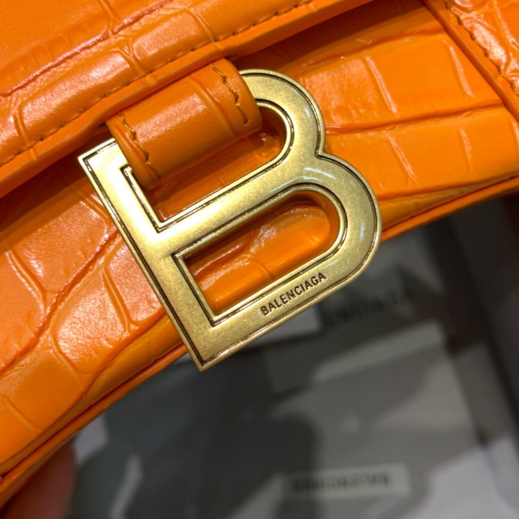 Balenciaga Hourglass XS Handbag In Orange, For Women, Women’s Bags 7.4in/19cm