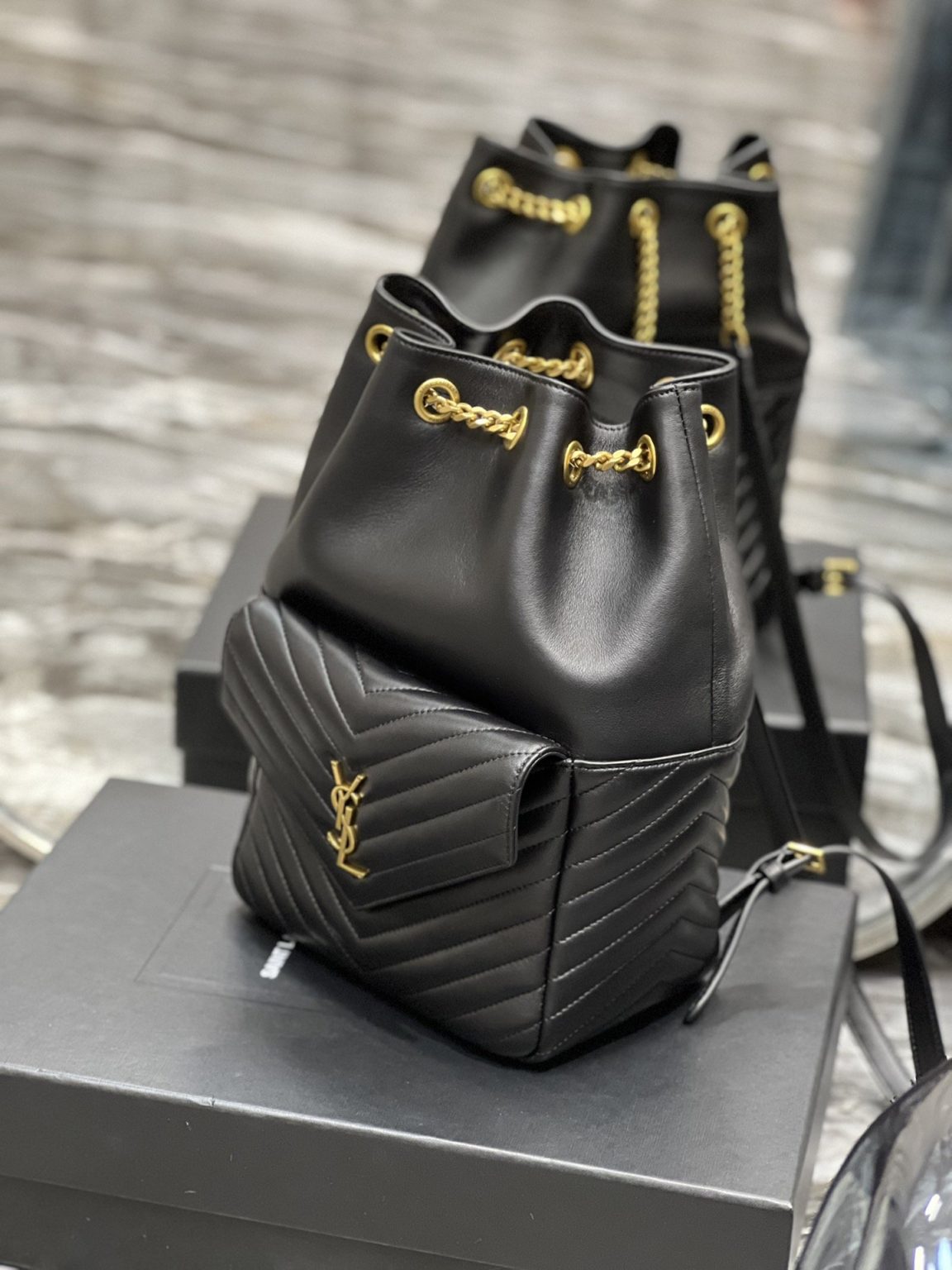 Saint Laurent JOE Backpack Black For Women, Women’s Bags 11.5in/29cm YSL 6726091EL071000