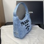 Prada Re-Edition 2000 Terry Mini-Bag Blue For Women, Women’s Bags 8.6in/22cm 1NE515_2DXO_F0D4O