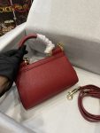 Dolce & Gabbana Small Sicily Bag In Dauphine Red For Women 7.5in/19cm DG