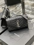 Saint Laurent Small Bag Black In Mix Matelasse For Women 8.2in/21cm YSL 600195BOW921000