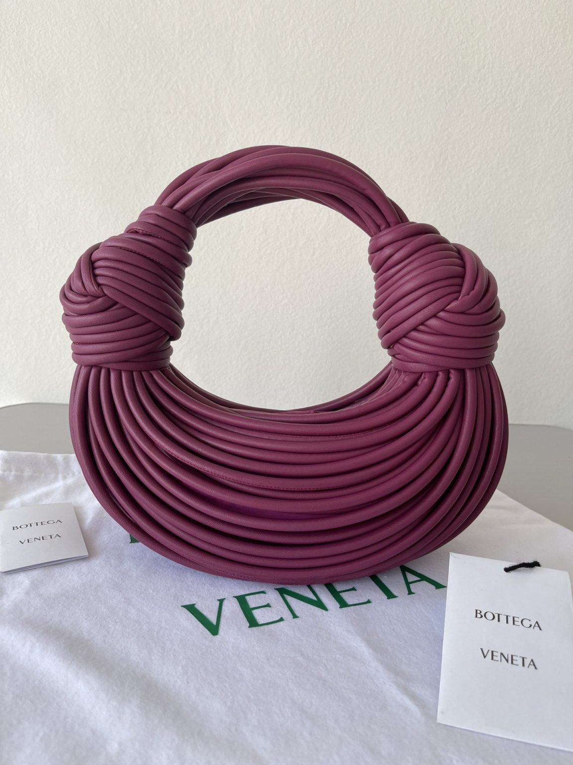 Bottega Veneta Double Knot Purple, For Women, Women’s Bags 9.8in/25cm