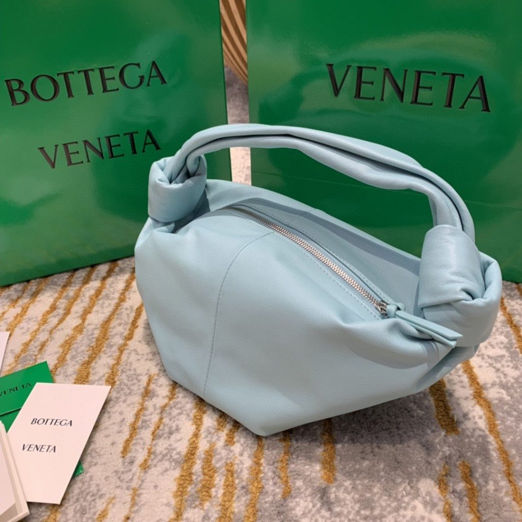 Bottega Veneta Double Knot Bag For Women 11.8in/30cm In Light Blue