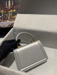 Dolce & Gabbana Small Devotion Bag In Plain Silver For Women 7.5in/19cm DG