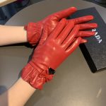 Prada Nappa Gloves In Red