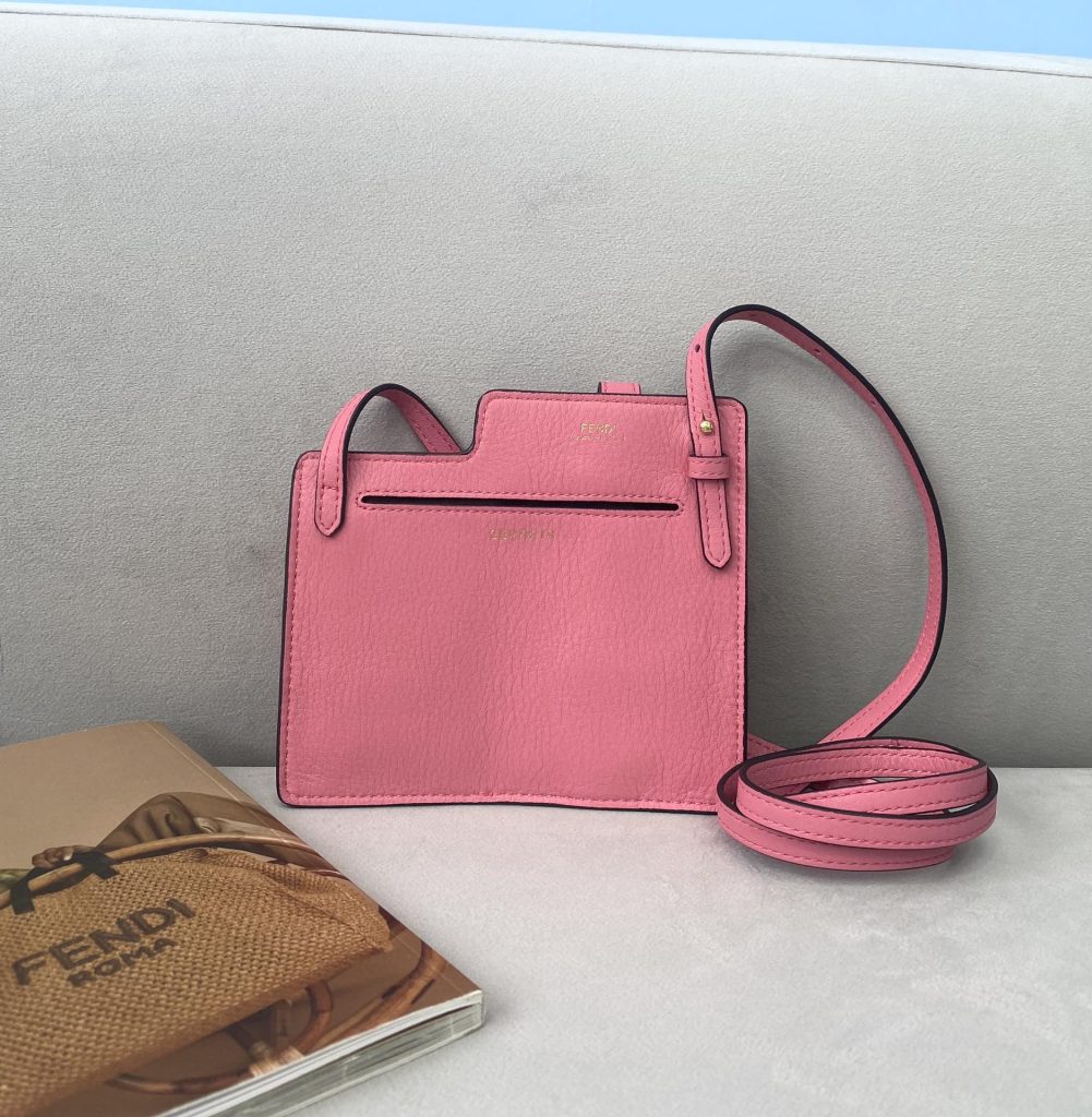 Fendi Bustine 2 Pockets Mini Pink Bag For Woman 16cm/6in