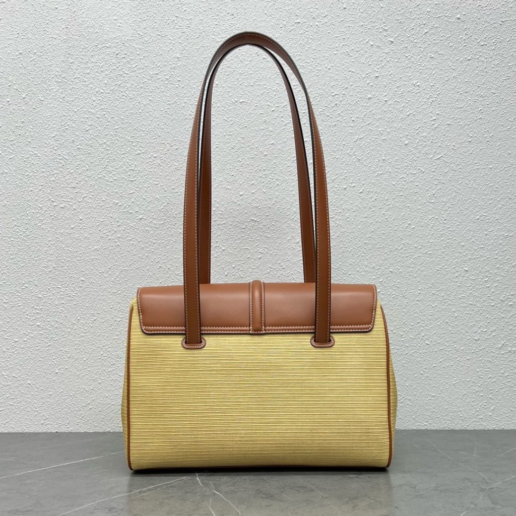 Celine Medium Soft 16 Bag In Textile Natural / Tan For Women 13in/32cm 195542DSH.02NT