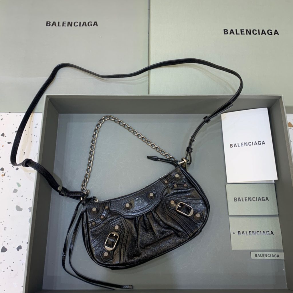 Balenciaga Le Cagole Mini Bag With Chain In Black, For Women, Women’s Bags 8.2in/21cm 6958141VG9Y1000