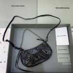 Balenciaga Le Cagole Mini Bag With Chain In Black, For Women, Women’s Bags 8.2in/21cm 6958141VG9Y1000