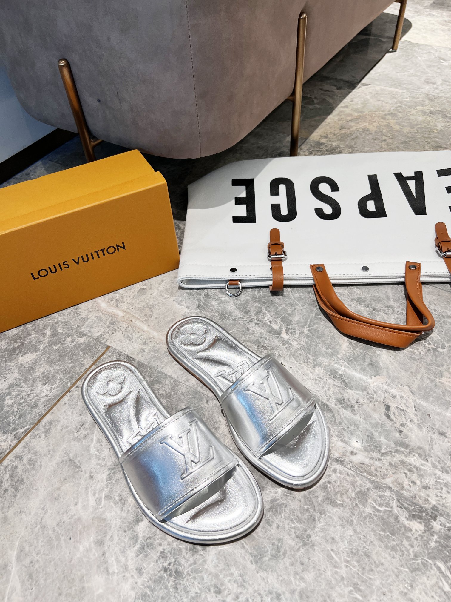 Louis Vuitton Women’s Magnetic Flat Mule Sliver For Women LV 1AA1KZ