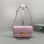 Celine Triomphe Shoulder Bag Pink For Women 8in/20cm