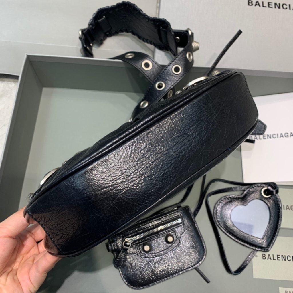 Balenciaga Le Cagole XS Shoulder Bag In Black, For Women, Women’s Bags 10.2in/26cm 671309210BK1000