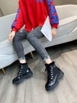 Prada Shearling High-Top Sneakers Black For Women PRD