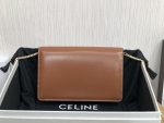 Celine Wallet On Chain Triomphe Tan For Women 7in/19cm 10J733DPV.04LU