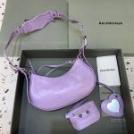 Balenciaga Le Cagole XS Shoulder Bag In Light Purple, For Women, Women’s Bags 10.2in/26cm 67130923EBY5306