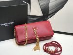 Saint Laurent Kate Tassel Small Shoulder Bag Red For Women 10.2in/26cm YSL