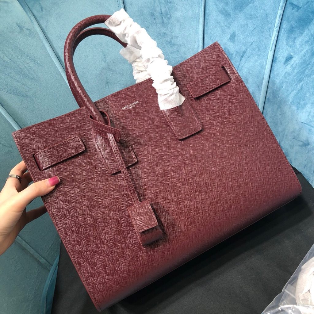 Saint Laurent Sac De Jour Small Burgundy For Women 12.5in/32cm YSL