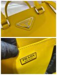 Prada Small Brushed Tote Yellow For Women, Women’s Bags 6.9in/18cm 1BA331_ZO6_F0ZNZ_V_OOO