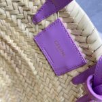 Celine Teen Triomphe Celine Classic Panier In Palm Leaves And Lizard Violet For Women 8in/20cm