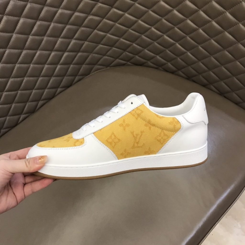 Louis Vuitton Rivoli Sneaker Monogram Metallic Canvas Yellow/White For Men LV