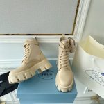 Prada Monolith And Nylon Fabric Boots Beige For Women 2.2in/55mm PRD 1T255M_3LJS_F0F24_F_B055