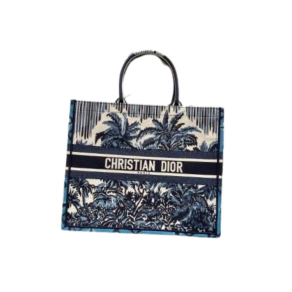 Christian Dior Large Dior Book Tote Blue For Women 16.5in/42cm CD M1286ZRIW