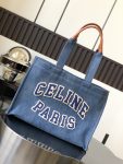 Celine Medium Denim Tote For Women 16in/41cm