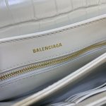 Balenciaga Triplet Small Bag Crocodile Embossed White, For Women, Women’s Bags 8.3in/21cm