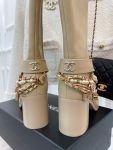 Chanel Women’s High Boots With Decor Beige For Women 3.7in/ 9.5cm