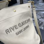 Saint Laurent Rive Gauche Bucket Bag Beige For Women, Women’s Bags 12.2in/31cm YSL