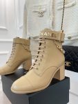 Chanel Women’s Lace-Up With Chain Beige For Women 3.7in/9.5cm