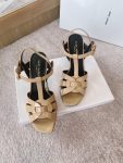 Saint Laurent Women’s Tribute Sandals Beige For Women YSL