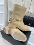 Chanel Women’s Ankle Boots With Decor Beige For Women 1.5in/ 4cm