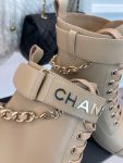 Chanel Women’s Lace-Up With Chain Beige For Women 3.7in/9.5cm