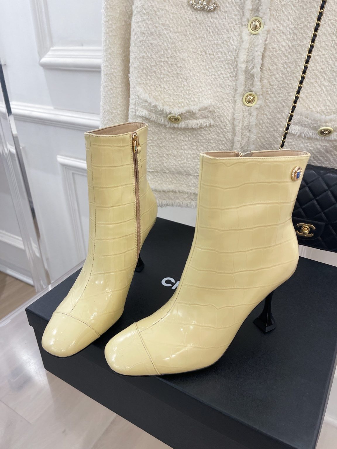 Chanel Women’s Short Boot Beige For Women