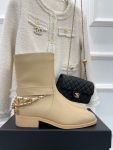 Chanel Women’s Ankle Boots With Decor Beige For Women 1.5in/ 4cm