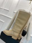 Chanel Women’s Ankle Boots With Chain Beige For Women 1.5in/ 4cm