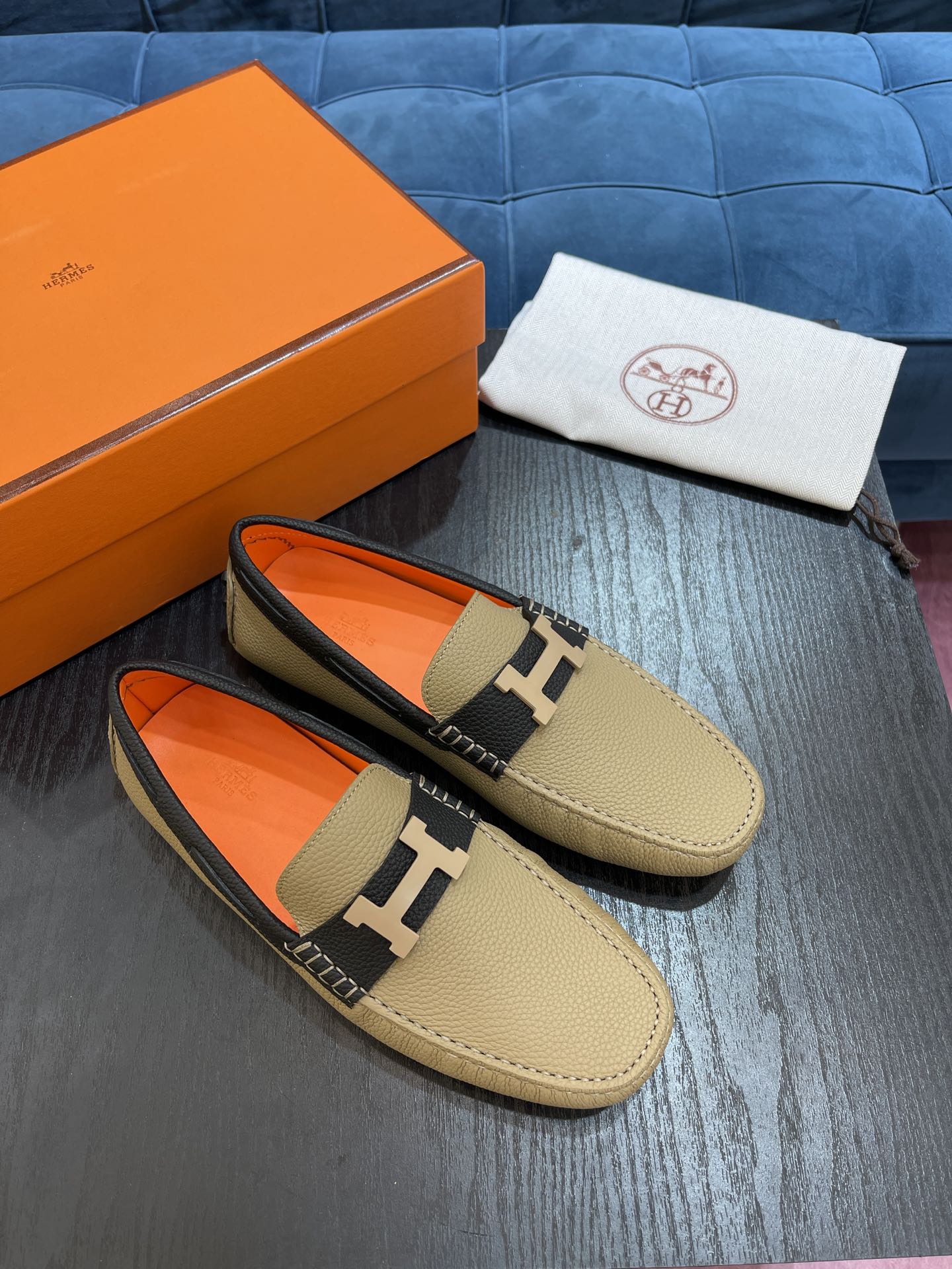 Hermes Irving Loafer Beige For Men