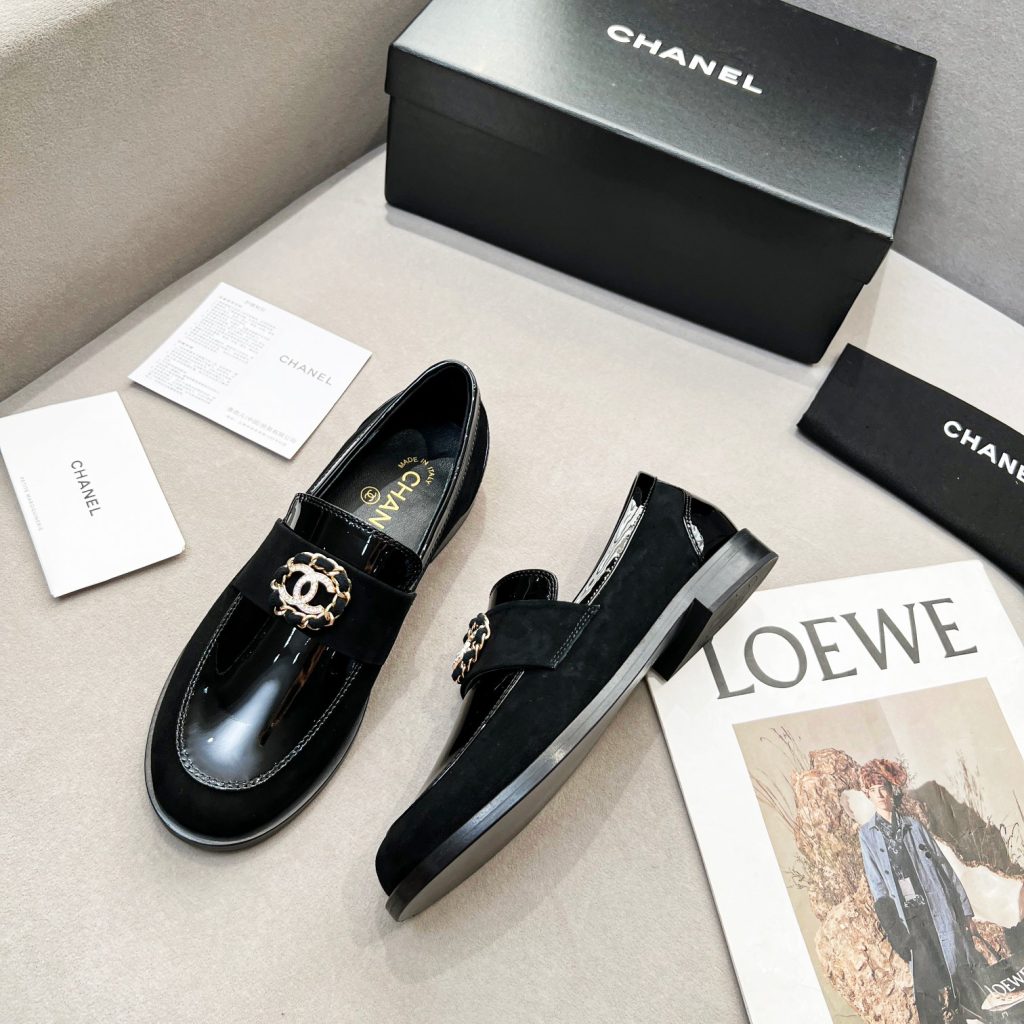 Chanel Women’s Loafers Black For Women G39606 Y56272 94305