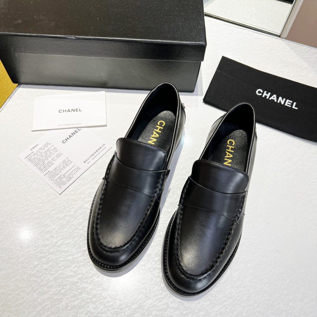 Chanel Women’s Loafers Black For Women 1.2 in/3cm